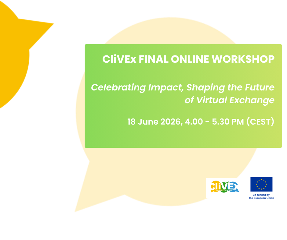 Celebrating three years of intercultural dialogue across the Mediterranean through Virtual Exchange. Save the date for the Final Online Workshop on June 18, 2026
